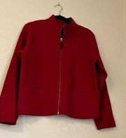 WOOLRICH Vintage Women's Red 100% Wool Jacket Winter Coat Femmes Ruby M