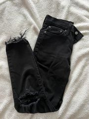 Levi’s Skinny Black Distressed Jeans