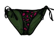 Pink Victoria's Secret Bikini Bottom Women's Size XS Cheetah Print Green