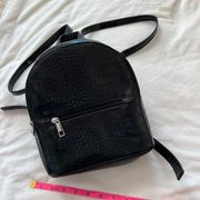 Forever 21 Mini Silver Hardware Backpack