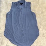 Woman’s Rachel Zoe Button Down Blouse Blue X-Large