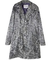 Rachel Rachel Roy Trench Coat Size Medium Abstract Print in Black White