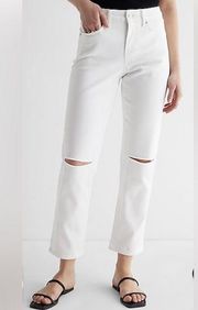 NWT  White Boyfriend Jeans Size 6