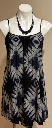 . blue,Black,Cream Silver Beads Summer Dress Size M Lightly…