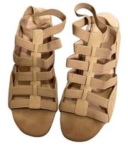 Taryn Rose Reesa Beige Leather Upper Sandals 9