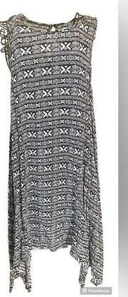 NWT She + Sky Medium Asymmetrical MIDI Dress