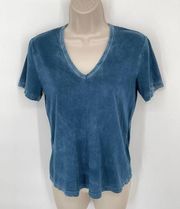 Cotton Citizen Womens NEW Standard V Neck Tee Size S Vintage Palace Blue