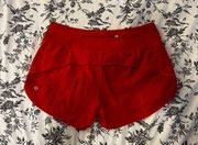 Lululemon lululmeon mid rise speed up shorts 4" dark red size 8