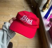 red trucker hat