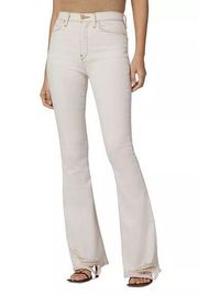 Hudson Holly High Rise Flared Jeans in Soft ivory Ecru size US 28