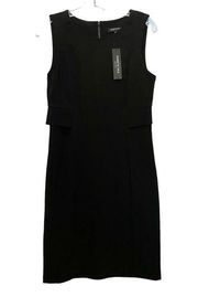 Kenneth Cole Black Sheath Dress Peplum Top NWT SZ 6