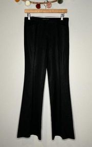 Theory black wool-blend flared dress pants