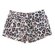 Joie white gray and pink leopard print linen shorts size 4