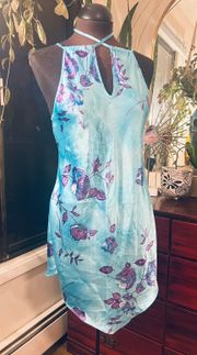 Floral Silk-like Slip Dress 