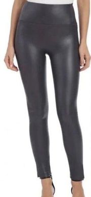 Bagatelle Collection High Waist Faux Leather Liquid Leggings Sz Large Black