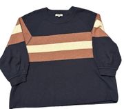 Women’s Madewell Striped Telluride Pullover Sweater Size Large