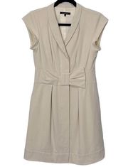 Nanette Lapore Cream fit flare bow dress women’s size 6