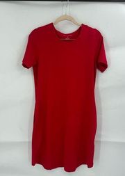 Universal Standard Women Small/4 Short Sleeve Red Casual Lightweight Shirt Dress