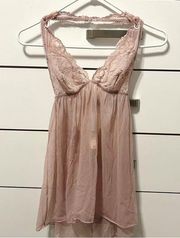 Victoria's Secret Pale Pink Sheer Babydoll Lingerie