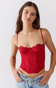 Urban Outfitters Red Corset Top