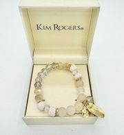 Kim Rogers Genuine Stone Charm Healing Bracelet NWT