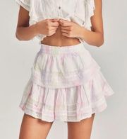 611 LoveShackFancy Ruffle Mini Skirt