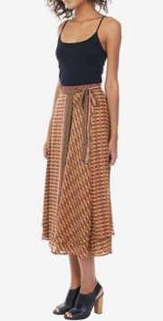 Boho Midi Wrap Skirt