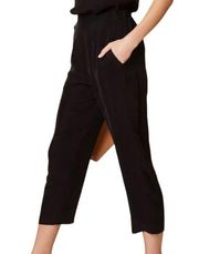 Whimsy+Row Rowen Black Cupro Trouser Medium Straight Leg Stretch High Waist Band