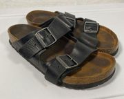Birkenstock Arizona Soft Footbed - Black Oiled Leather (Unisex) EU 39 US L8 M6