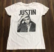 Justin Bieber White/Black T-Shirt Size XL