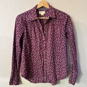 Anthropologie Maeve Womens Button Up Floral Shirt size 4 / small