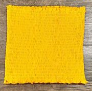 Ruched Yellow Tube Top ( Great for Mardi Gras )
