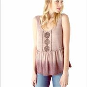 Buckle BKE Gimmicks Ombré Beaded Babydoll Tank Top