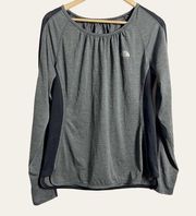 The North Face Women’s Gray Gathered Neck Long Sleeve Athletic Top L