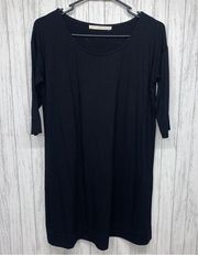 Womens Size XS Peruvian Connection Tunic Black EUC