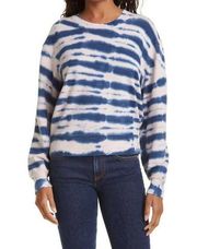 Rails Ramona Striped Tie Dye Indigo Pullover Sweater Women's Size XXS NWOT