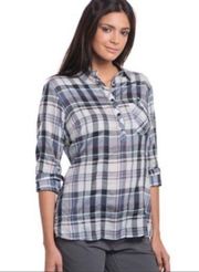 Kuhl Spektra Plaid Popover Blouse Top Casual Outdoor Lightweight - 3X