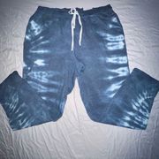 Lane Bryant Livi Activewear Blue & White Tie Dye Joggers (14/16)