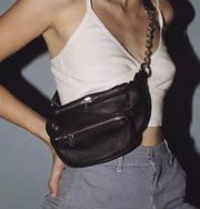 Fanny Pack Black Chain Belt