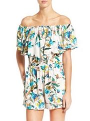 Willow & Clay Floral Off the shoulder romper Size XS