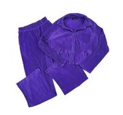 Boohoo - Ribbed Oversized Button Down and Wide Leg Pants in Purple