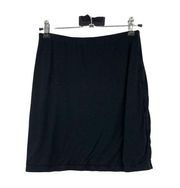 Wilfred Free Womens Sz XS Black Skirt Messenger Cotton Mini A-Line Black Stretch