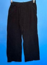Onque Casuals Black Drawstring Lounge Pants Size Medium