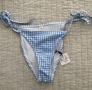 NWT Blue Gingham Bikini Bottom