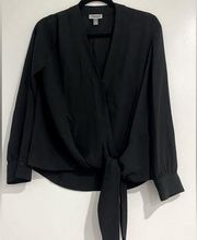 Chelsea28 Nordstrom light sheer black blouse