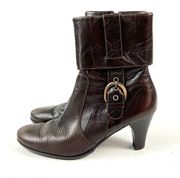 Paul Green Cuffed Brown Boots - Size 8