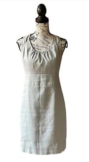 NWT J Crew Allura Shift Mini Dress in Superfine Cotton Beige  34304 Sz 4