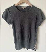 Burberry wool short sleeve top small