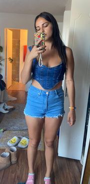 Forever 21 Denim Crop Top