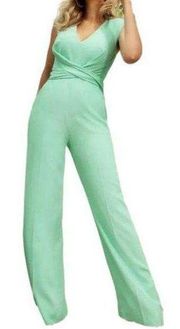 GUESS BY MARCIANO CAMILLE WRAP JUMPSUIT mint